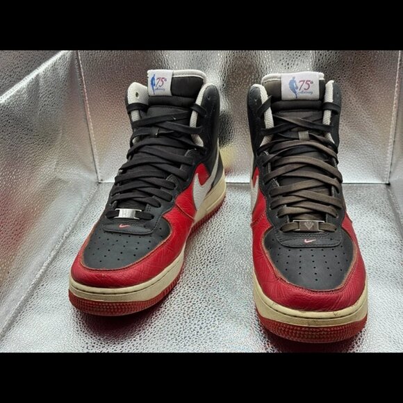 Size10 Nike NBA Air Force 1 Mens High Top 75th Anniversary Trail Blazers Sneaker - Picture 2 of 9
